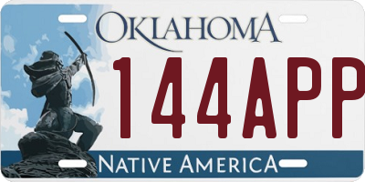 OK license plate 144APP