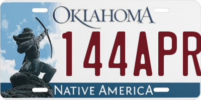 OK license plate 144APR
