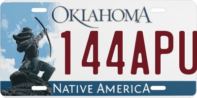 OK license plate 144APU