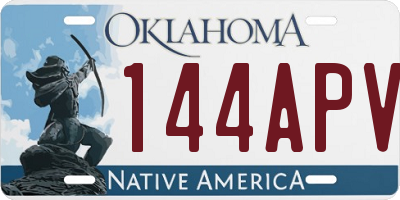 OK license plate 144APV