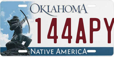 OK license plate 144APY