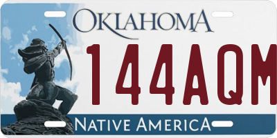 OK license plate 144AQM