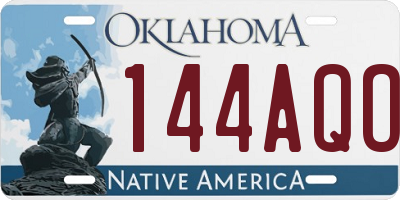 OK license plate 144AQO