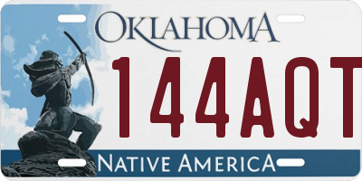 OK license plate 144AQT