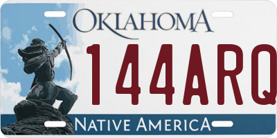 OK license plate 144ARQ