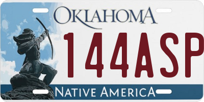 OK license plate 144ASP