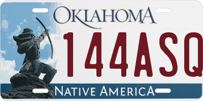 OK license plate 144ASQ