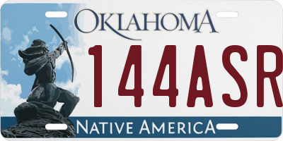 OK license plate 144ASR
