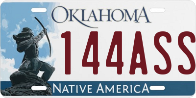 OK license plate 144ASS