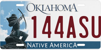 OK license plate 144ASU