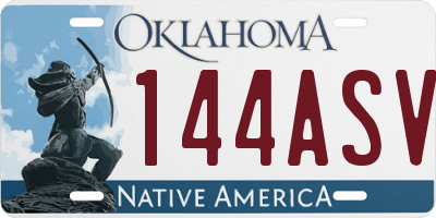 OK license plate 144ASV