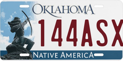 OK license plate 144ASX