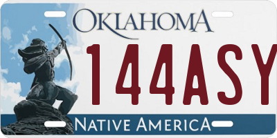OK license plate 144ASY