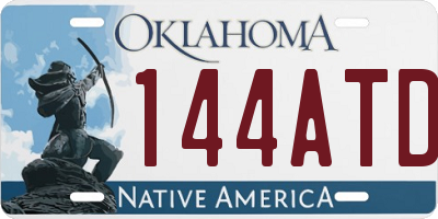 OK license plate 144ATD