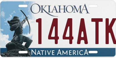 OK license plate 144ATK