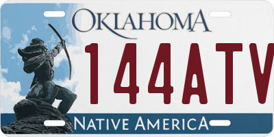 OK license plate 144ATV