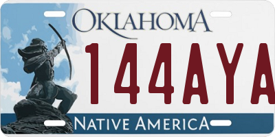 OK license plate 144AYA