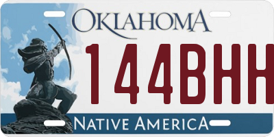 OK license plate 144BHH