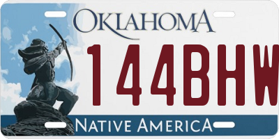 OK license plate 144BHW