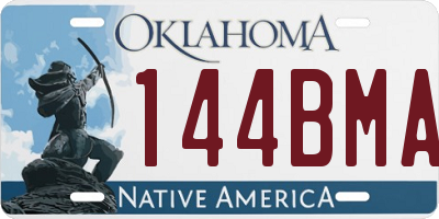 OK license plate 144BMA