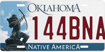 OK license plate 144BNA