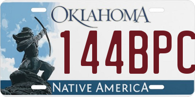 OK license plate 144BPC