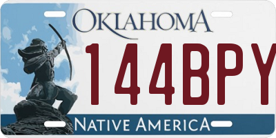 OK license plate 144BPY