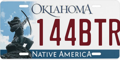 OK license plate 144BTR
