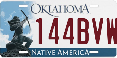 OK license plate 144BVW