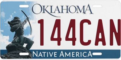 OK license plate 144CAN