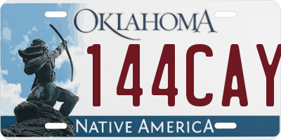 OK license plate 144CAY