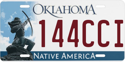 OK license plate 144CCI