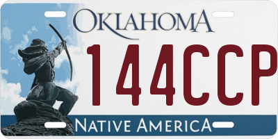OK license plate 144CCP
