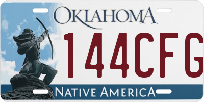 OK license plate 144CFG