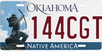 OK license plate 144CGT