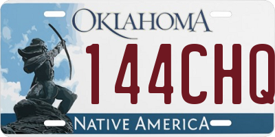 OK license plate 144CHQ