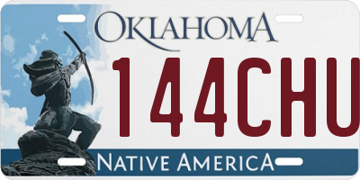 OK license plate 144CHU