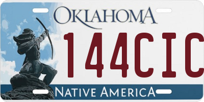 OK license plate 144CIC