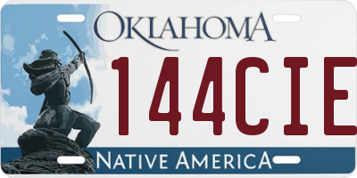 OK license plate 144CIE