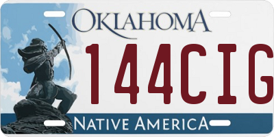 OK license plate 144CIG