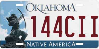 OK license plate 144CII