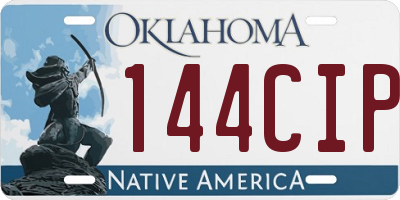 OK license plate 144CIP