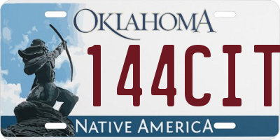 OK license plate 144CIT