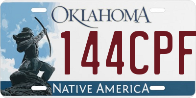 OK license plate 144CPF