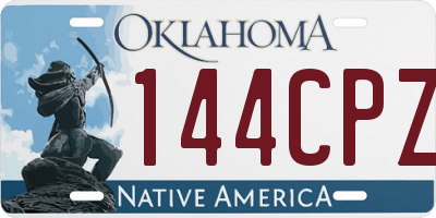 OK license plate 144CPZ