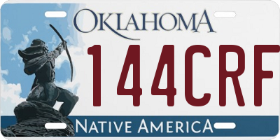 OK license plate 144CRF