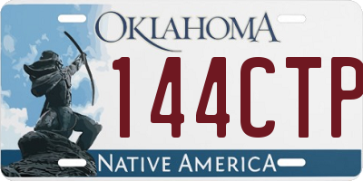 OK license plate 144CTP