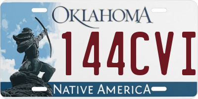 OK license plate 144CVI