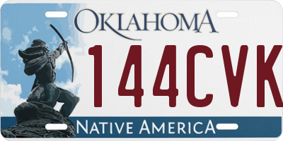 OK license plate 144CVK