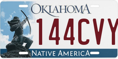 OK license plate 144CVY